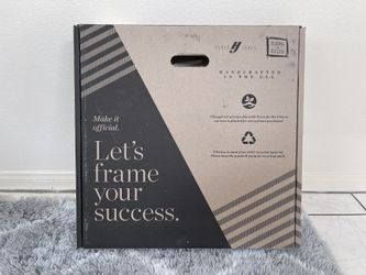 New College Diploma Frame, Black And Gold Double Mat