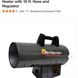 Mr. Heater Contractor Series 60,000 BTU Forced Air Propane Outdoor Space Heater with 10 ft. Hose and Regulator