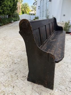 Primitive Antique Bench In Original Paint