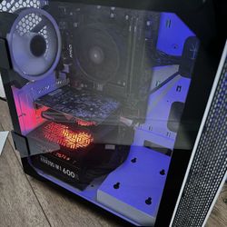 CLX SET Gaming Desktop Computer, AMD Ryzen 5 5600 3.5GHz, 16GB RAM, 1TB SSD, AMD Radeon RX 6500 XT 4GB, Windows 11 Home, White