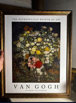 Van Gogh Framed Art - The Met "Bouquet of Flowers"