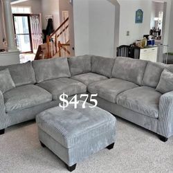 ,✅$475 No Tax Sectional Sofa With Ottoman Brand New