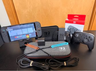 Nintendo Switch 2 Bundle (Switch 2 Pro Controller, Super Mario Bros U Deluxe & Switch 2 Case)