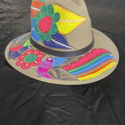 Tan Cowgirl Hand painted Hat