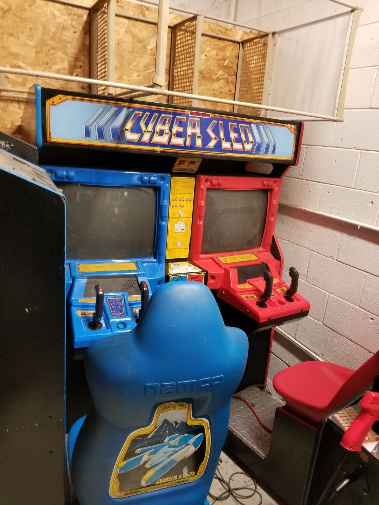 Cyber sled arcade game