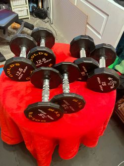 3 sets de pesas GYM de 7.5  , 12.5 y 15 libras
