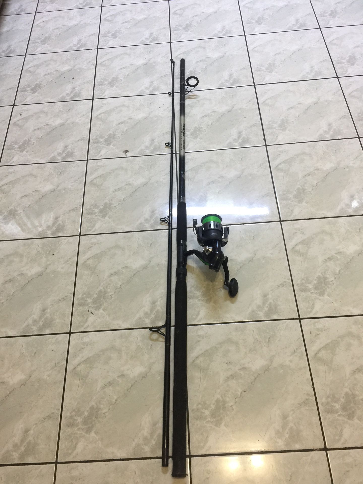 Master Spectra fishing rod 10ft 15-25lbs with Zebco fishing reel $$50 for  Sale in Midway City, CA - OfferUp