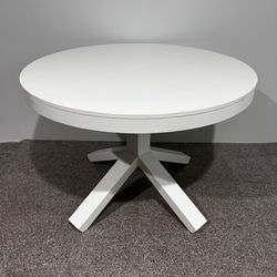 Beautiful White Wooden Table + Leaf Option