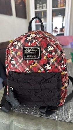 Backpack Loungefly Mickey Mouse plaid
