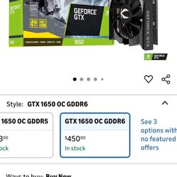Graphics Card  1650