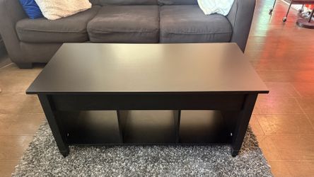 Wooden Coffee Table, Lift Top Coffee Table with Large Hidden Storage Shelf, Lift Tabletop Dining Tables for Living Room