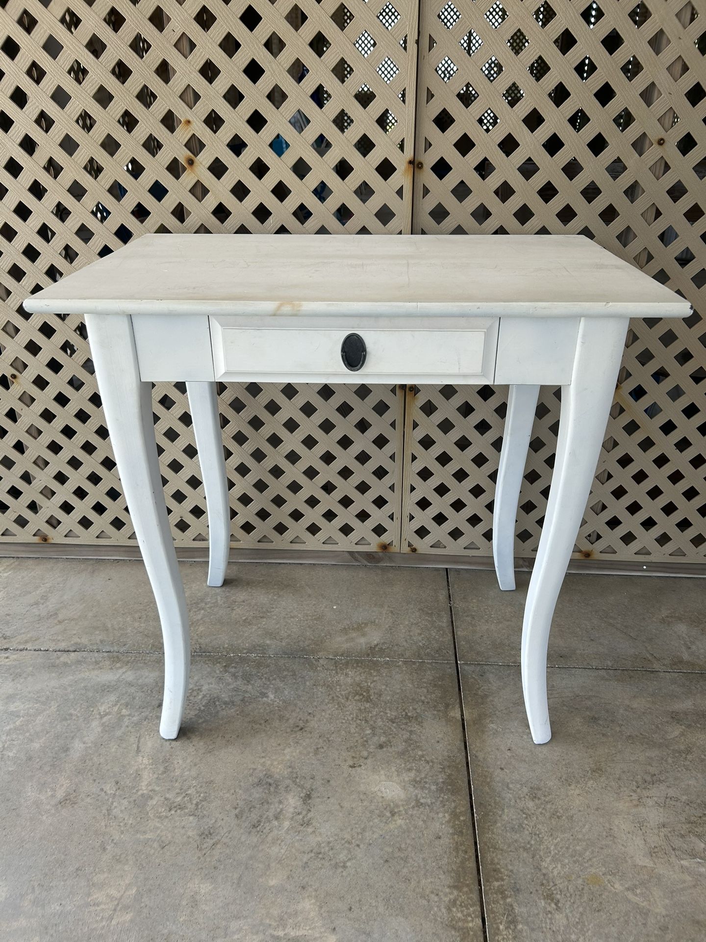White Console Table End Table Multipurpose. 19.75”D x 31”W x29.25”H