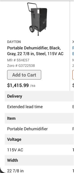 Practically brand new industrial dehumidifier