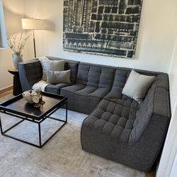 Gray Modular Sectional Sofa 