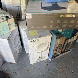 CONAIR HALO LED DOUBLE SIDED 1X/10X MAGNIFICATION VANITY MIRROR RECHARGEABLE (ADAPTER NOT INCLUDED), 1X/10X, 3 LIGHT SETTINGS