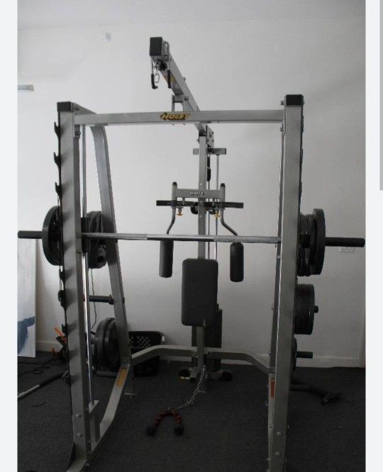 Hoist HF985 Cage With Weight Stack And Adjustable Dumbbells
