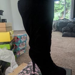High Heeled Platform Boots