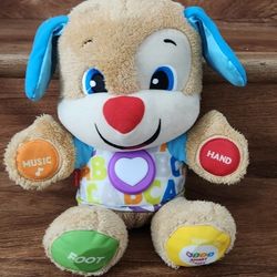 Fisher-Price Baby & Toddler Toy Laugh & Learn Smart Stages Puppy Musical Plush with Lights & Phrases for Infants 