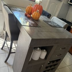 comedor alto 4 sillas