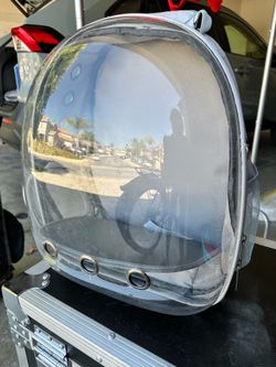 Pet backpack clear carrier