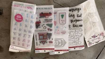 Craft Smart Clear Stamps 77 Pieces Alphabet Floral Vintage Scrapbooking Card Making