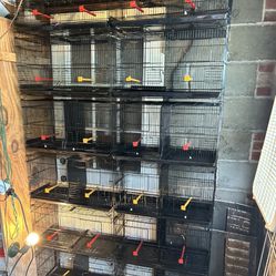 Canary, finch, Parakeet Breeding Cages Stacked Cages 
