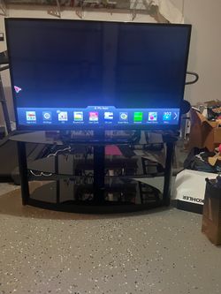LG 47” Smart LED TV (Model 47LM6400)  and Glass TV Stand