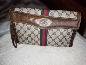 Vintage Gucci GG PVC Clutch Bag 