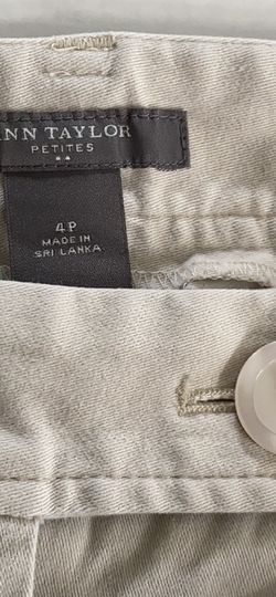 Ann Taylor Khaki Pants Size 4 Petite