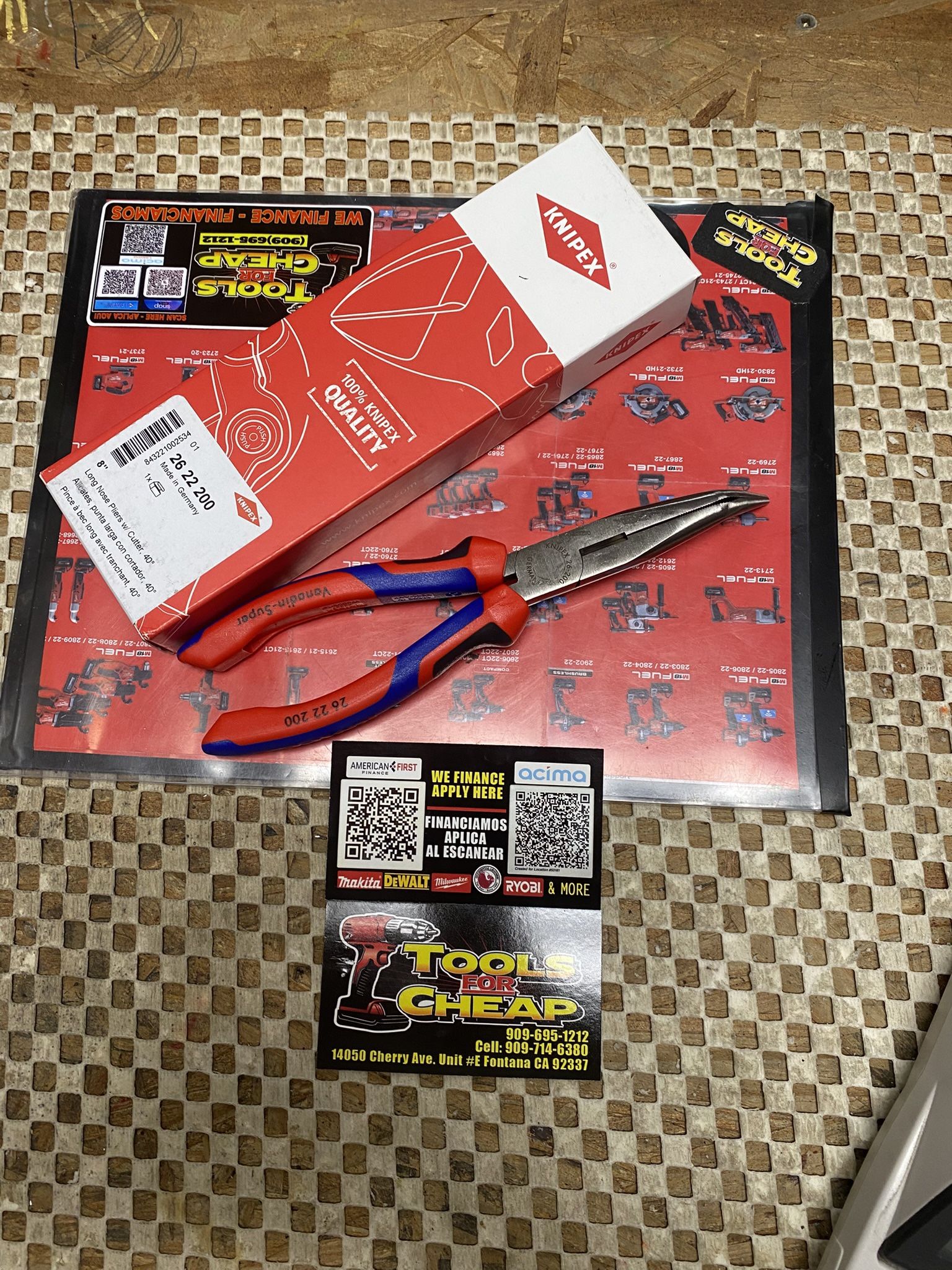 KNIPEX 8” Long Nose Plier W/ Cutters