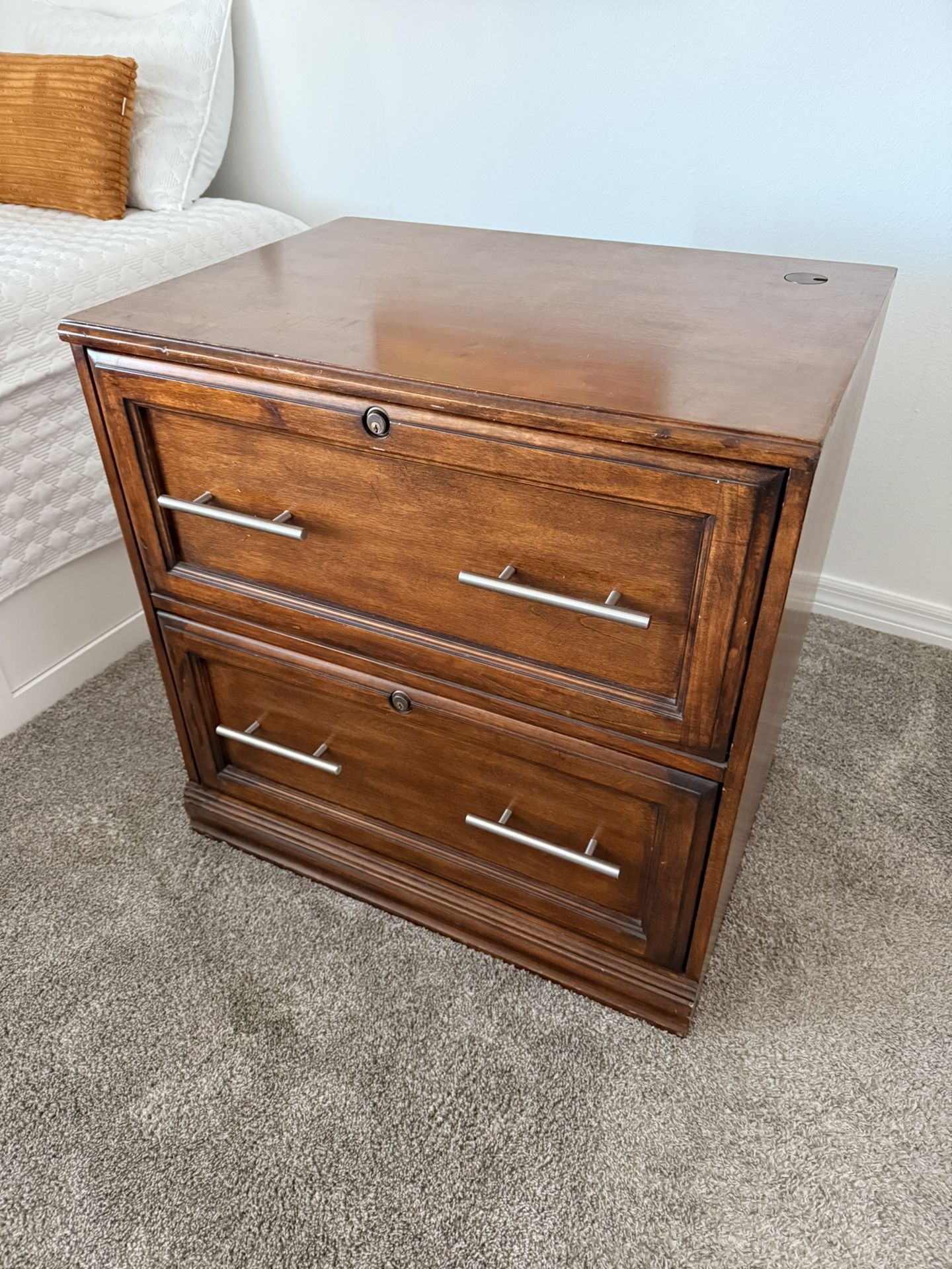 Solid Wood File Cabinet 