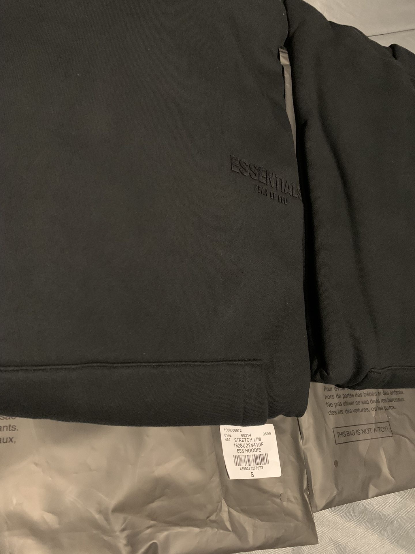 Black Essentials Hoodies