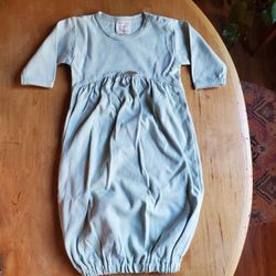Ecobaby Organics Organic Cotton Baby Gown, Muted Green, One Size