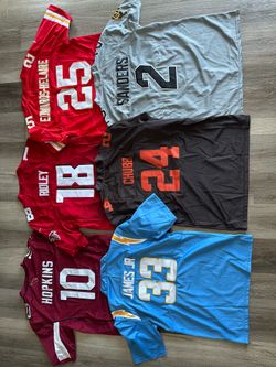 NFL Jerseys - Sheaduer Sanders Colorado / Derwin James Jr LA Chargers / Nick Chubb Cleveland Browns / DeAndre Hopkins Arizona Cardinals / Calvin Ridle