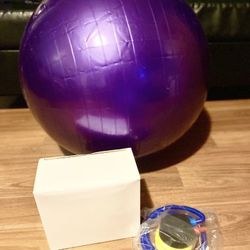 Exercise Yoga Ball Purple Color With Pumps 