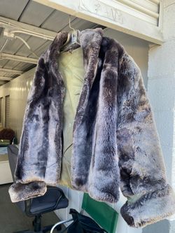 Vintage Silver-Gray Fur-Style Jacket – Plush Shawl Collar – $125 OBO