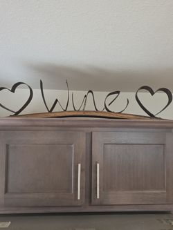 Metal wine sign