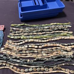 Beads For Necklace Making Or Arts And Craft Also The Container