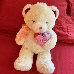 Adorable 20” Soft Plush Teddy Bear With Heart — Valentines Gift?