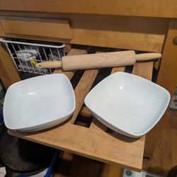 Gibson Cereal Bowl And Wooden Rolling Pin