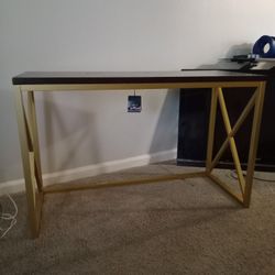 accent table brown&gold