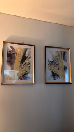 Set of 2 Abstract Framed Wall Art Prints