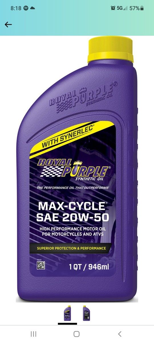 Royal Purple, Motorcycle Oil