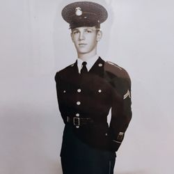 Vintage WW2 Marine Portrait Framed