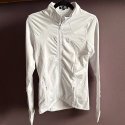 Women’s white athletic jacket size Medium