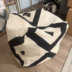 Chevron Pouf