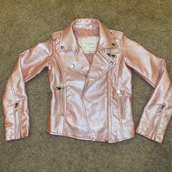 Girls Metallic Pink Jacket