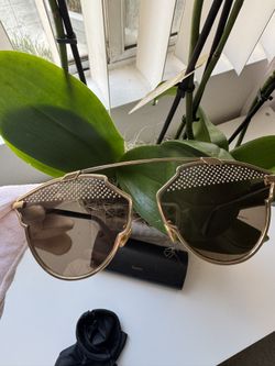 Christian Dior So Real Studded RHL5V Sunglasses Gold Black Brown