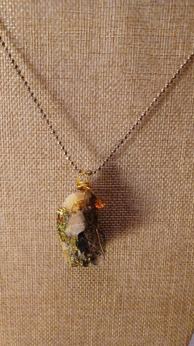 ONE OF A KIND NEW DESIGNED JEWELRY GORGEOUS BLUE KYANITE AND GOLDEN PYRITE!