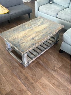 Solid wood coffee table
